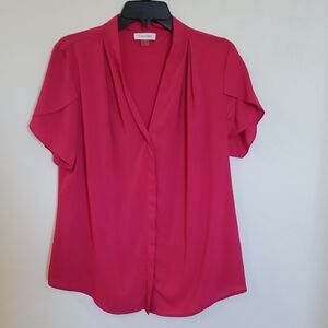 Calvin Klein Pink Short Sleeve Blouse XL